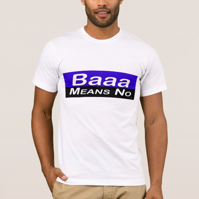 Baaa betyder inget tee shirt (Framsida)