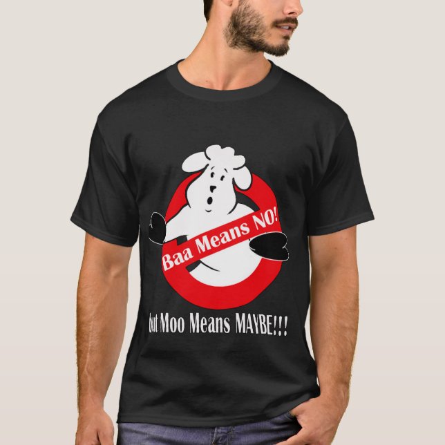 Baaa betyder INTE! T Shirt (Framsida)
