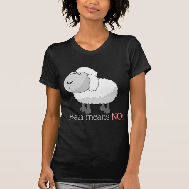 Baaa betyder INTE! T-shirt (Framsida)