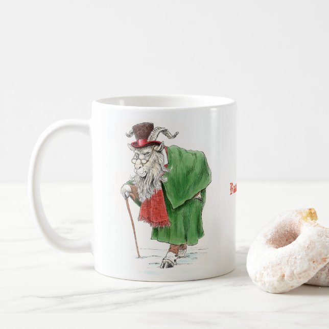 Baaa Humbug! Ebeneezer Scrooge getmugg Kaffemugg (Med munk)