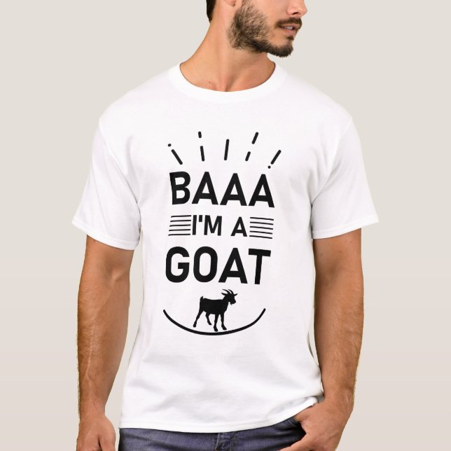 Baaa I'm a Goat Funny Halloween Party Animal T Shirt (Framsida)