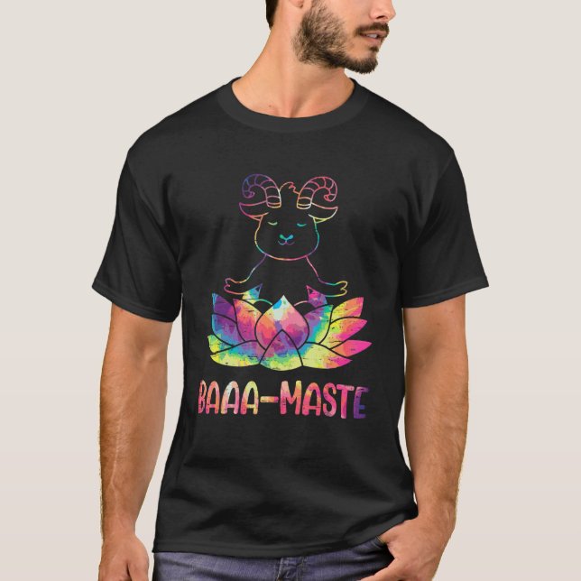 Baaa-Maste Livestock Herd Yoga Meditate Farm Anima T Shirt (Framsida)