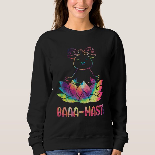 Baaa-Maste Livestock Herd Yoga Meditate Farm Anima T Shirt (Framsida)