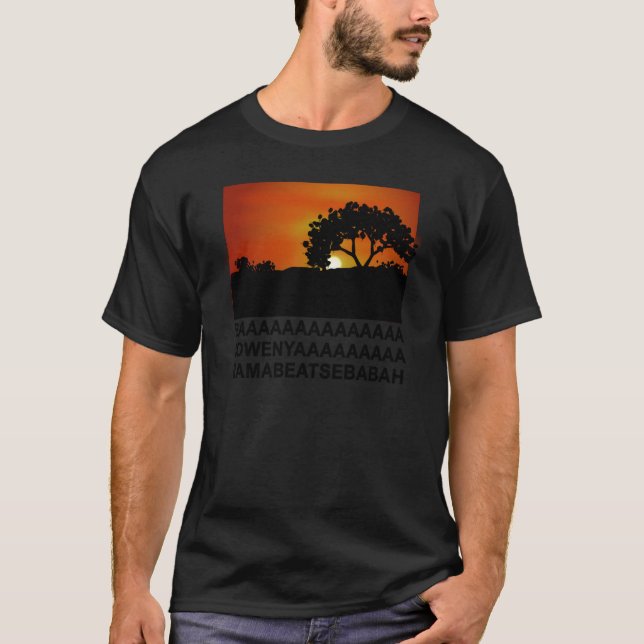 BAAA SOWENYAAA African King Lion T Shirt (Framsida)