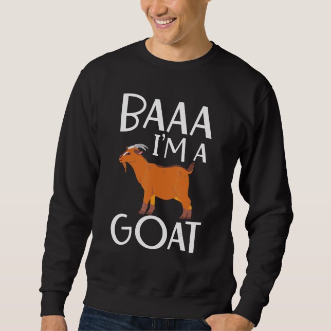 Baaaa jag är en goat Billy Goat Lång Ärmad Tröja (Framsida)