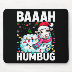 Baaaah Humbug Får Xmas Ljus Rolig Anti Jul Musmatta