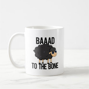 Baaad till Bone Funny Black Sheep Pun Kaffemugg