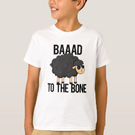 Baaad till Bone Funny Black Sheep Pun T Shirt