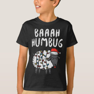 Baaah Humbug Får Xmas Ljus Kul Anti Jul T Shirt