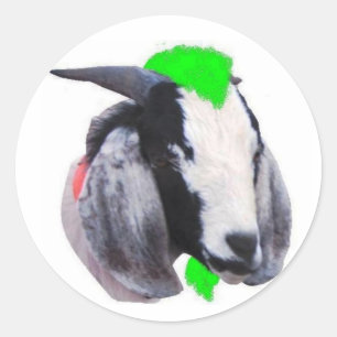 Baad Goat Sticker Runt Klistermärke