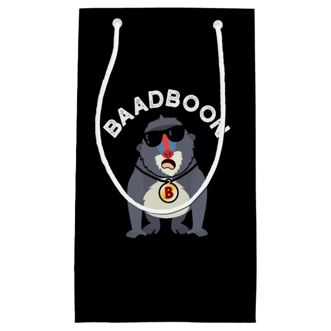 Baadboon Funny Bad Baboon Pun Mörk BG (Framsidan)