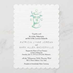 Baal (letterpress stil, två färger) inbjudningar