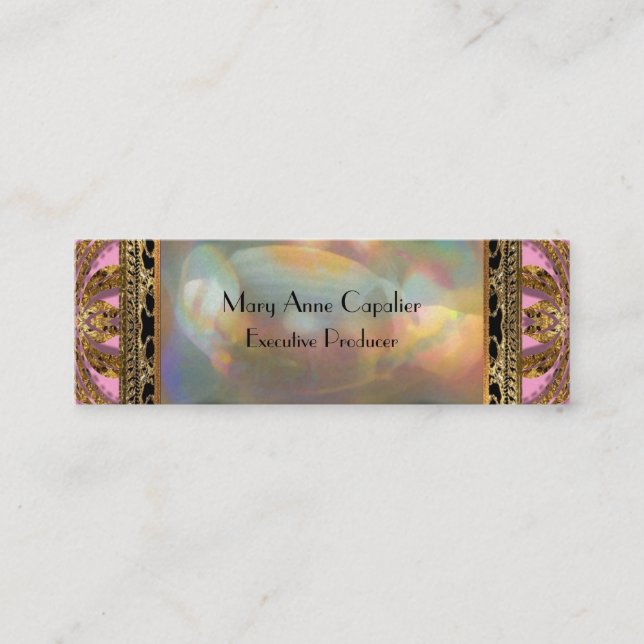 Baarnetscue elegant mager professionell mini visitkort (Framsida)