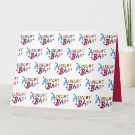 Bab Black Land Ord Hälsning Kort