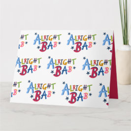 Bab Black Land Ord Hälsning Kort