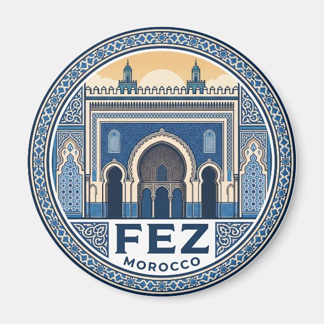 Bab Bou Jeloud Marocko Magnet (Framsidan)