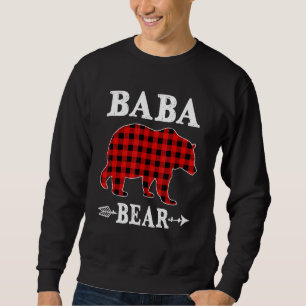 Baba Bear jul pyjamas röd rutig Buffalo Familj Lång Ärmad Tröja