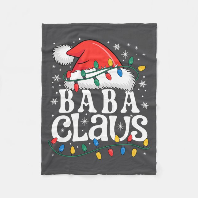Baba Claus Funny Xmas Christmas Grandma Holiday St Fleecefilt (Framsidan)