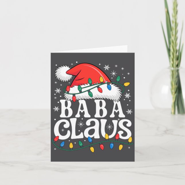 Baba Claus Funny Xmas Christmas Grandma Holiday St Kort (Framsida)