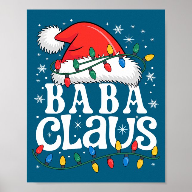 Baba Claus Funny Xmas Christmas Grandma Holiday St Poster (Framsidan)
