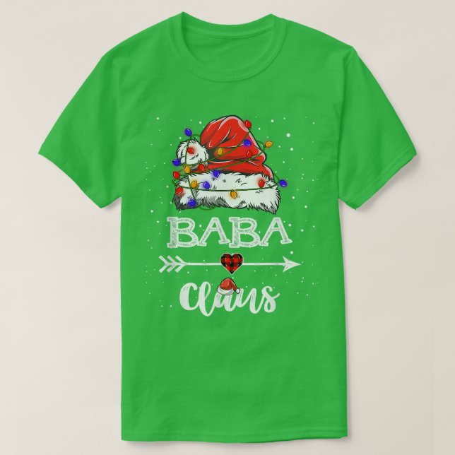 Baba Claus jul Light Pajama Family Matching T Shirt (Design framsida)