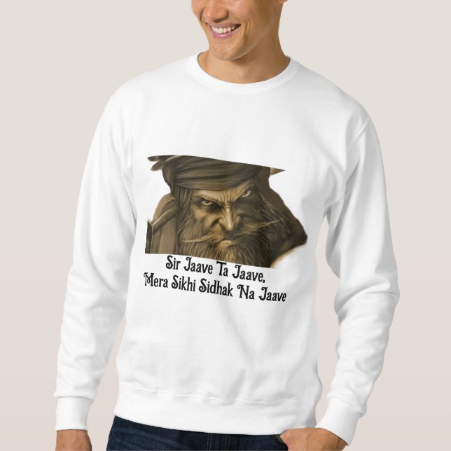 Baba Deep Singh Ji Lång Ärmad Tröja (Framsida)