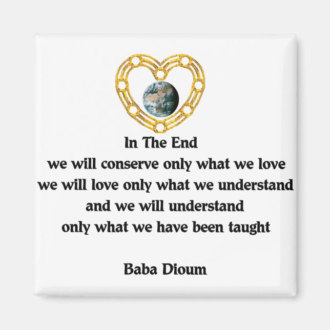 Baba Dioum Quote Magnet (Framsidan)