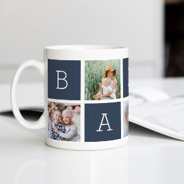 Baba | Farfar 5 Photo Collage Kaffemugg