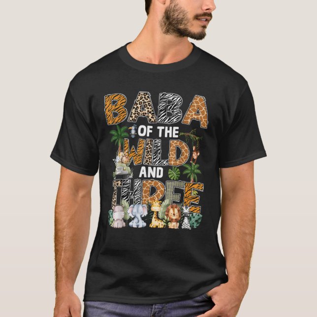 Baba från Vild 3 Zoo 3Rd Birthday Safari Jun T Shirt (Framsida)