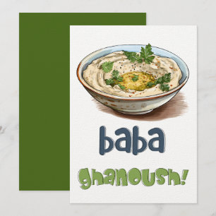 Baba Ganoush Eggplant ب ا ب ا غ ن و öppningsåret Inbjudningar