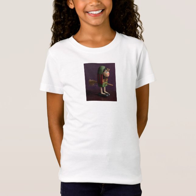 Baba Jaga polska Witch Kids T-Shirt Front and Back (Framsida)