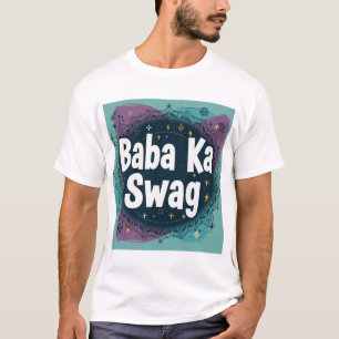 Baba Ka Swag Djärv Desi Abstrakt Hindi Grafik T Shirt
