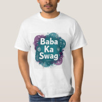 Baba Ka Swag | Djärv Desi Abstrakt Hindi Grafisk T