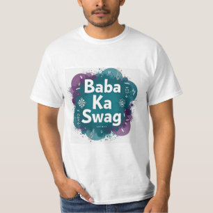 Baba Ka Swag   Djärv Desi Abstrakt Hindi Grafisk T Shirt