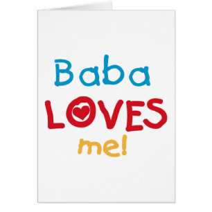 Baba Kärlek Me T-shirts och gåvor Hälsningskort