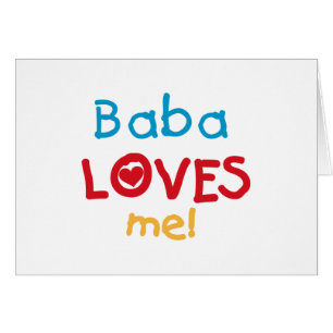 Baba Kärlek Me T-shirts och gåvor Hälsningskort