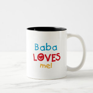 Baba Kärlek Me T-shirts och gåvor Två-Tonad Mugg