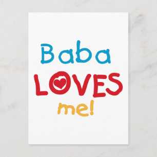 Baba Kärlek Me T-shirts och gåvor Vykort