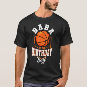 Baba på födelsedagsporgen Basketball Theme Bday Pa T Shirt