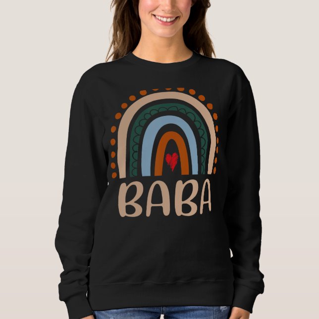 Baba Rainbow Grandma Cute Mors dag Funny Baba T Shirt (Framsida)