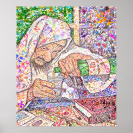 Baba Sali Hebrew Brev Poster