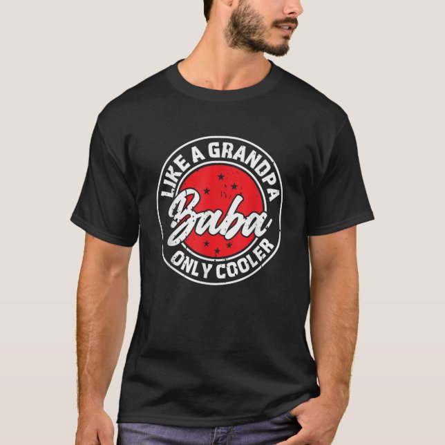 Baba som en morfar, bara Cooler Retro Manar Far s T Shirt (Framsida)