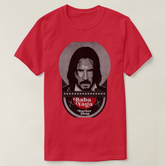 Baba Yaga Barber Shop T Shirt (Design framsida)