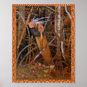 Baba Yaga - Vasilisa vacker av Ivan Bilibin Poster