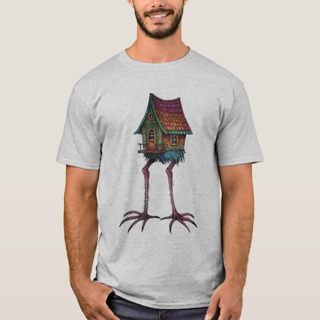 Baba Yaga's Hut Shirt, från Slavic Folklore T Shirt (Framsida)