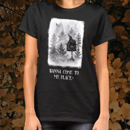 Baba Yaga's Hut Spooky Halloween T Shirt
