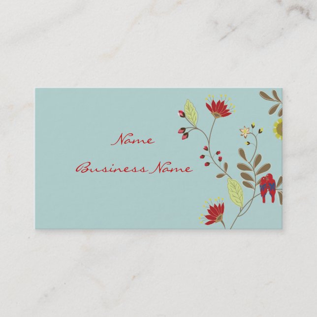 Babados Parrots-profil/DIY-bakgrund färg Visitkort (Framsida)