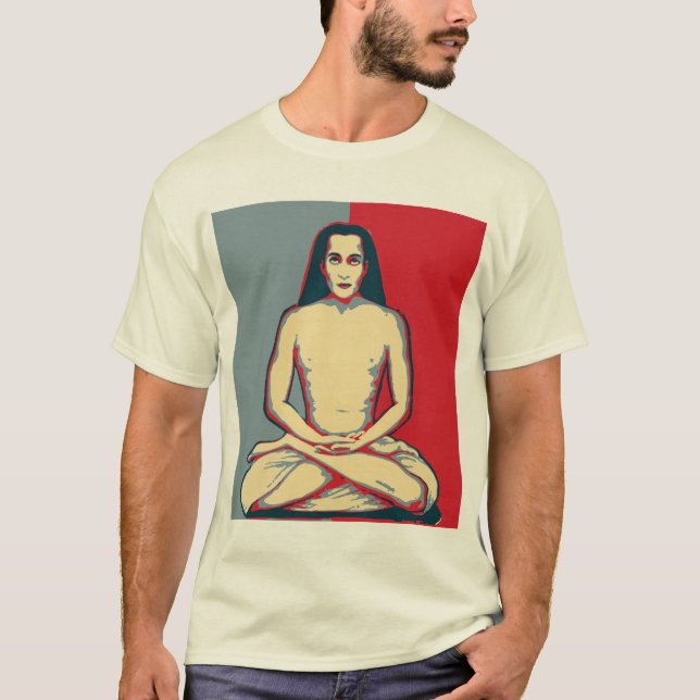 babaji andlig, meditation, hoppstil tee shirt (Framsida)