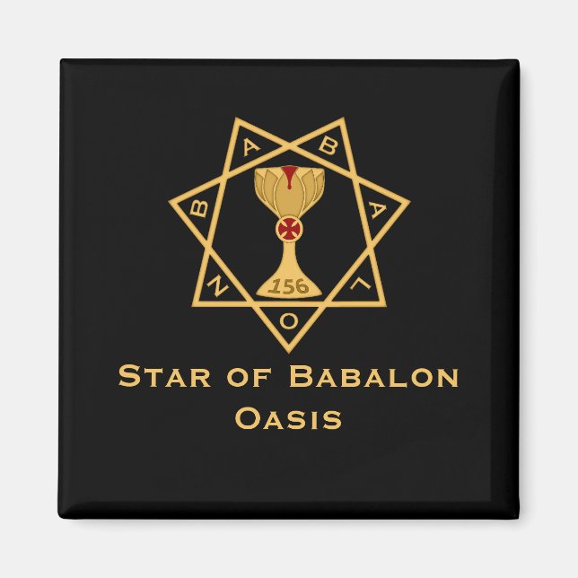 Babalon Guld Logotyp Magnets stjärna Magnet (Framsidan)
