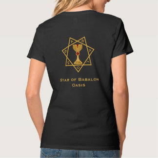 Babalon Guld Logotyp Twice V-nacke T-Shirt